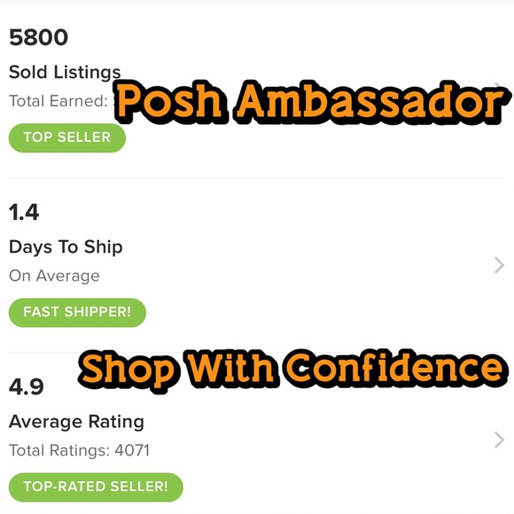 Posh Ambassador! Shop with Confidence! - Picture 1 of 16